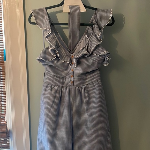 Blue and White Striped Hello Molly Jumpsuit - Picture 4 of 4